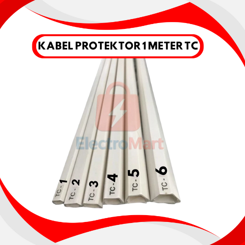 Kabel Protektor TC1 / TC2 / TC3 / TC4 / TC5 / TC6 - Kabel Duct TC Pelindung Kabel 1-6 Panjang 1 Mete