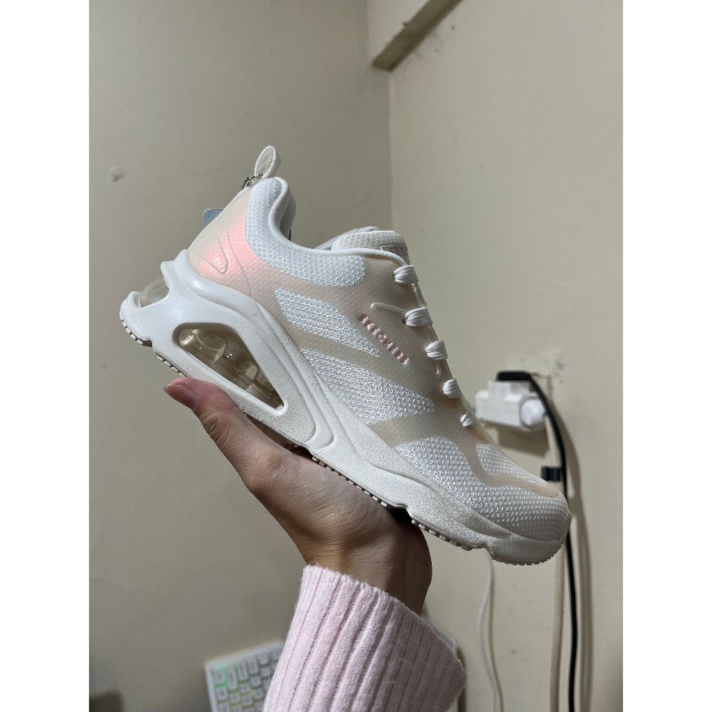 SKECHERS AIR TRES UNO WHITE / WOMENS 177418WHT