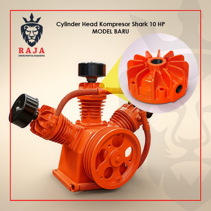 Cylinder Head Kompresor Angin Shark 7.5-10 HP - V A TA 100