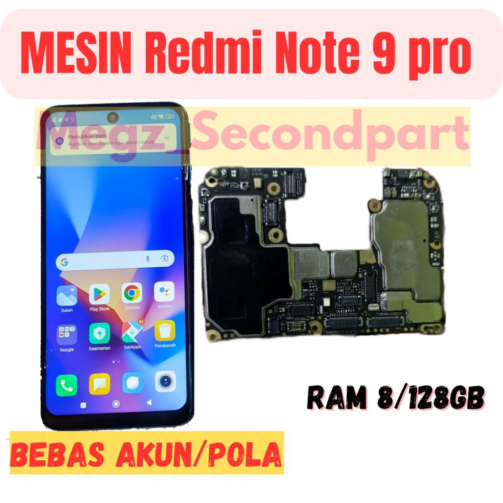 Mesin Xiaomi Redmi Note 9 pro Hidup Minusan Mesin Redmi note 9 pro baca deskripsi 8/128GB dan 6/64GB