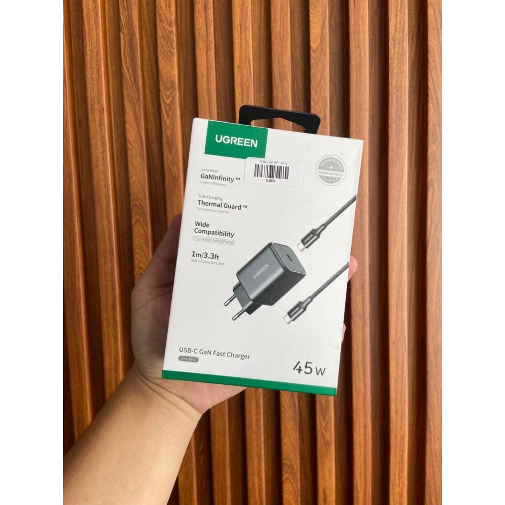 CHARGER SET BLACK FAST CHARGING MFI ORI UGREEN