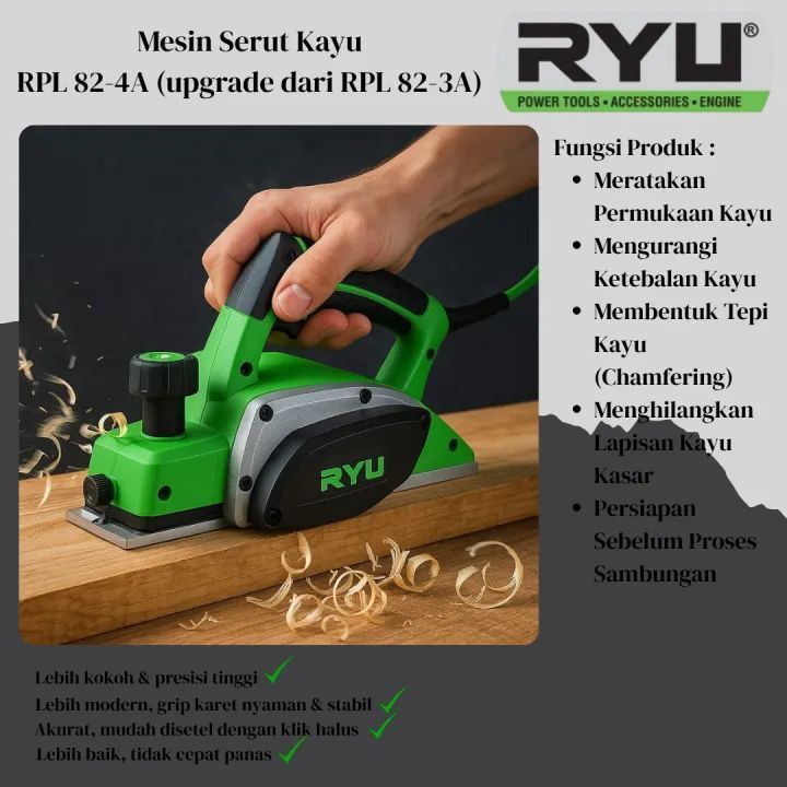 Mesin Sugu RYU RPL 82-2A & 82-4A mesin serut kayu RYU / sugu / ketam kayu RYU