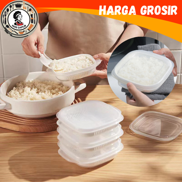 MS KOTAK PENYIMPAN MAKANAN DENGAN TUTUP TOPLES SARINGAN FRESH BOX/PENYIMPANAN NASI DAGING SAYUR BEKU