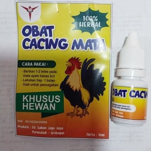 1 botol OBAT CACING MATA TETES KHUSUS AYAM ADUAN