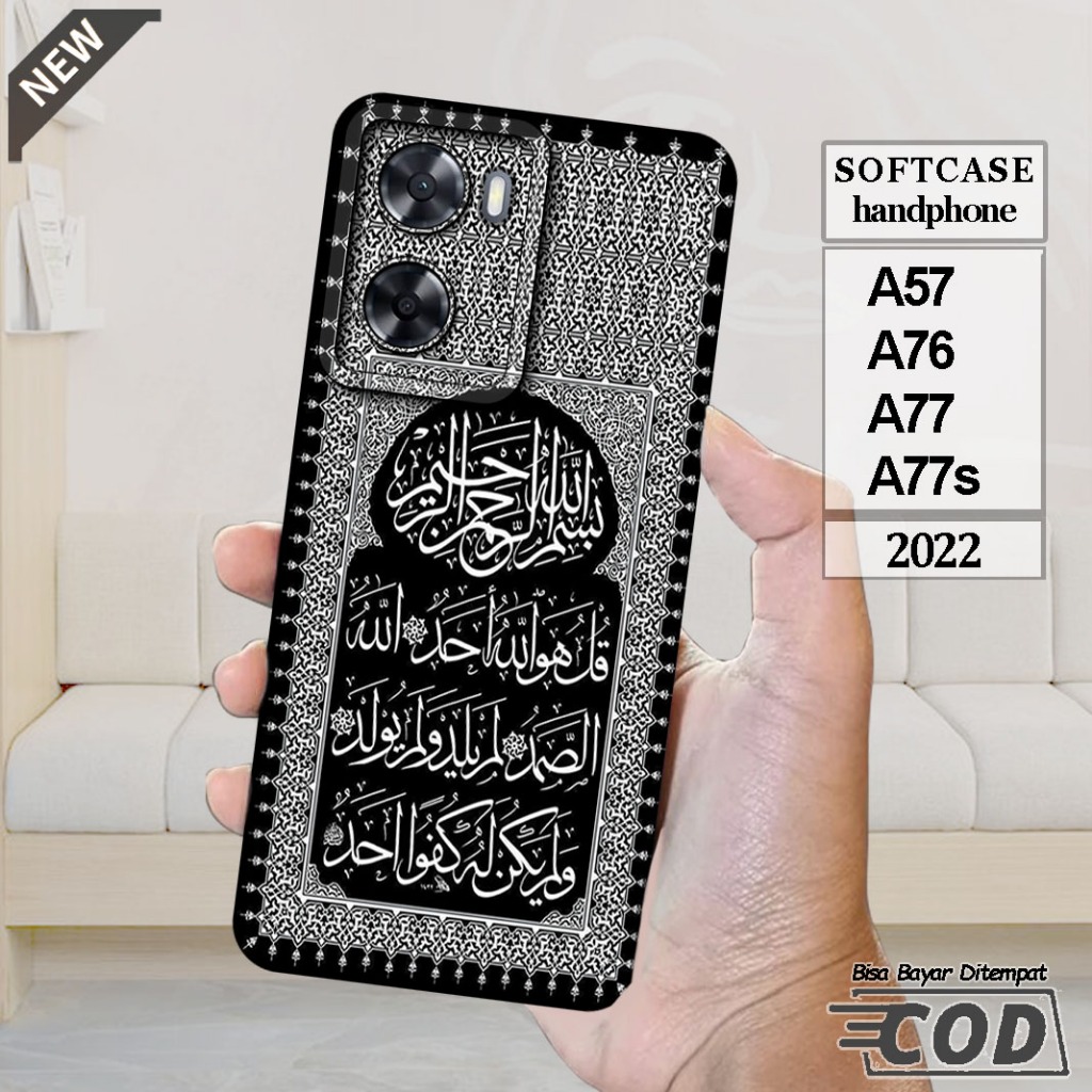 Case OPPO A57  -OPPO A76 -OPPO A77 -OPPO A77s  _Casing Silikon  hitam bening lentur elastis keren