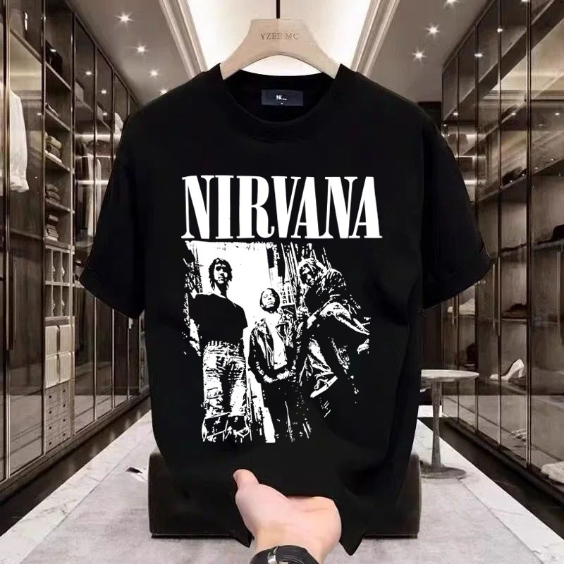 Baju Kaos Nirvana Oversized T-Shirt Pria Katun distro original 100% Vintage t shirt