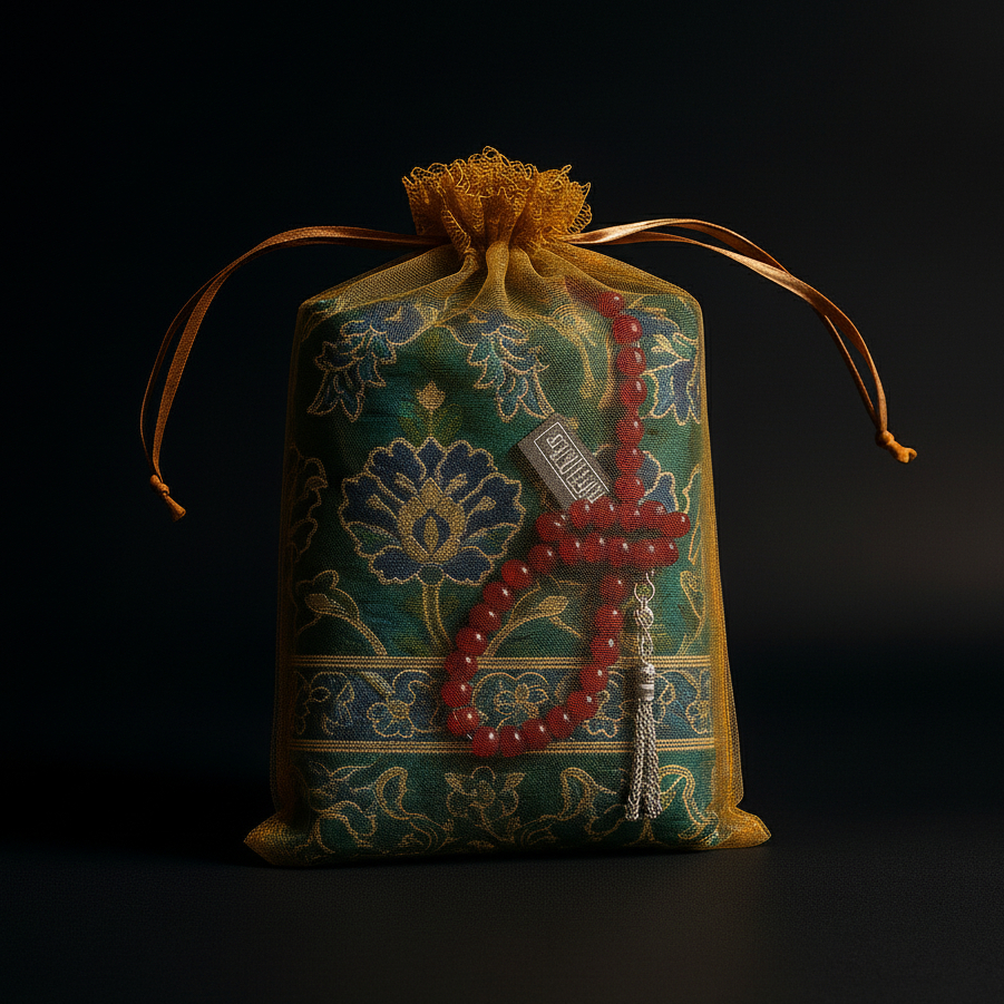 Kantong Tile 18x25 cm - Kantong Tile Sajadah Souvenir - Kantong Tile Hampers - Kantong Serut Tile