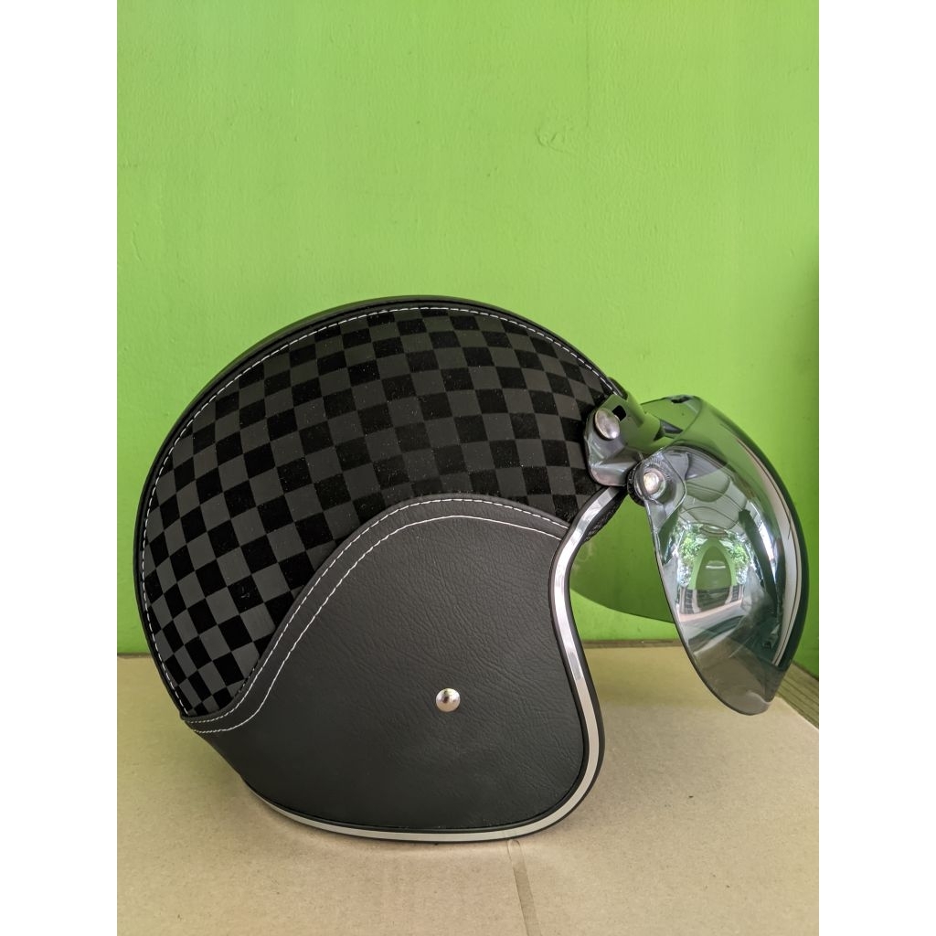 helm bogo kulit dewasa helm bogo kulit motif premium helm bogo wanita SNI