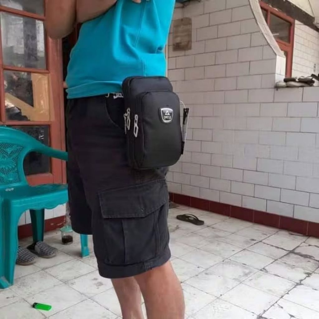 Tas Tas hp 7 inch tas pinggang -tas mini- Tas slempang hp pria