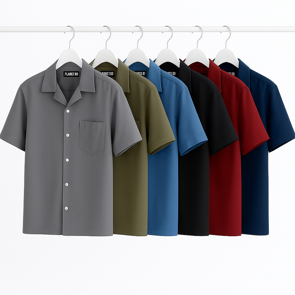 KEMEJA POLOS PRIA LENGAN PENDEK HAWAIAN CLASSIC SHIRT KEMEJA PANTAI BAHAN TOYOBO