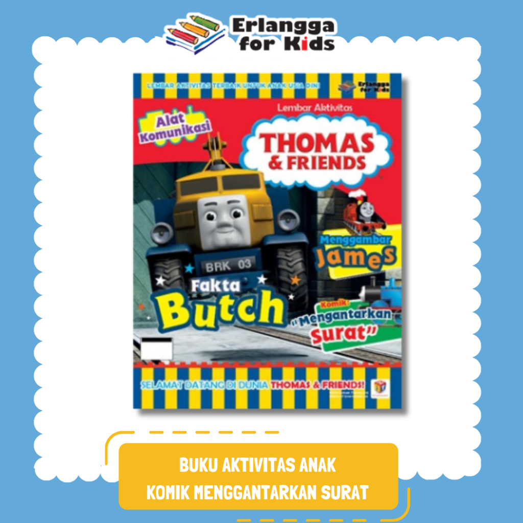 [Erlangga Official] Buku Aktivitas Anak: Lembar Aktivitas Thomas & Friends Fakta Butch