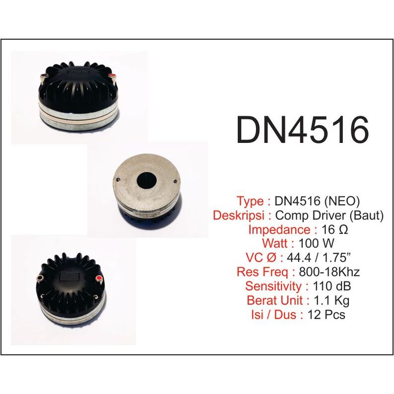 STX SPK COMPONENT : High Driver, Tweeter, Compresor Driver Merk STX 4516