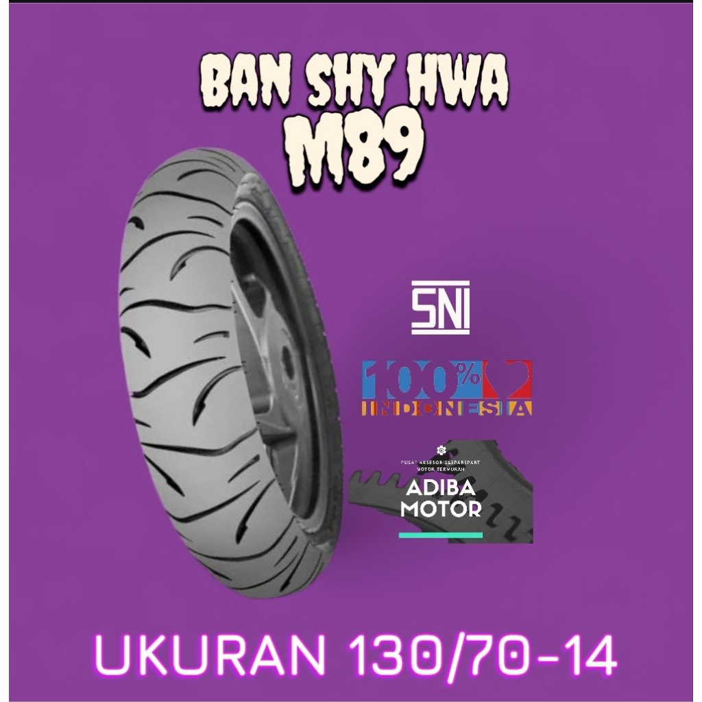 BAN MOTOR TUBLES  SHYH HWA M89 ORIGINAL 70/80-14,80/80-14,130/70-14 BATIKAN MIZLE