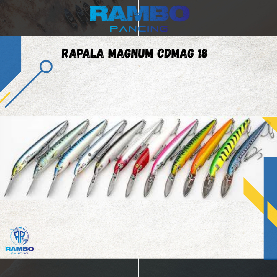 RAPALA MAGNUM CDMAG18 | Sinking  Swimming Depth 18'-21'  Prof. de Nage 5.4m-6.3m  18cm |