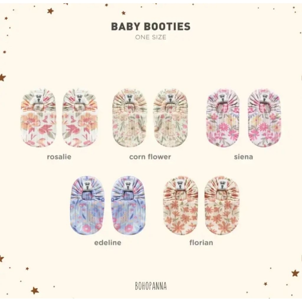 BOHOPANNA | BOHOPANNA BABY BOOTIES PRINT | BOOTIES BAYI | SARUNG KAKI BAYI