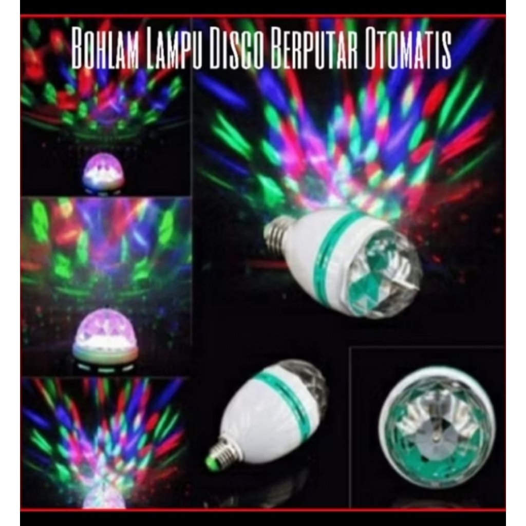 Bohlam Lampu Disco Full Warna LED Putar Lampu Warna Warni
