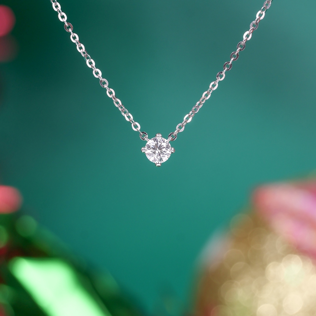 Kalung Berlian Eropa Model Solitaire Setting - JB Berlian