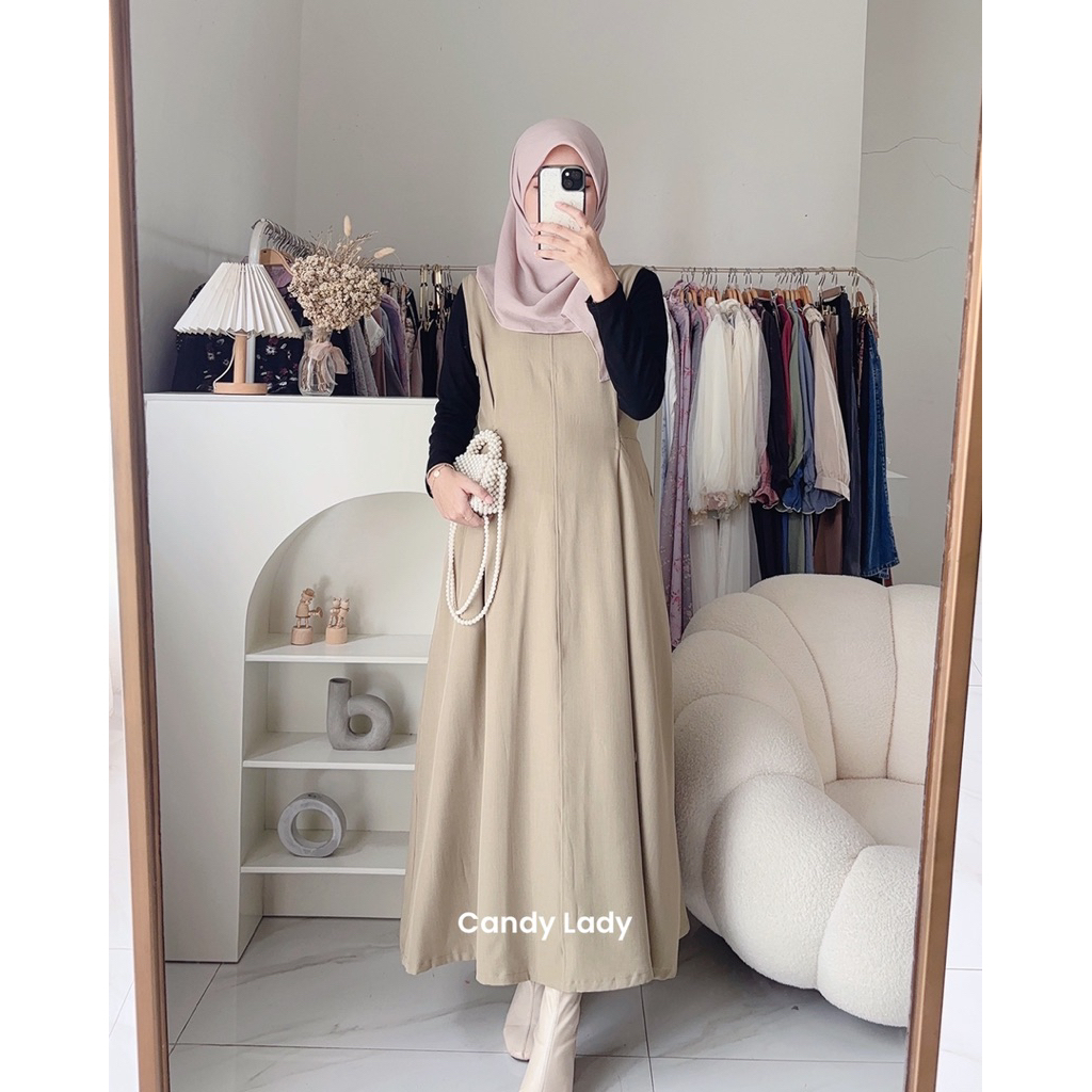 CANDY LADY Marcha Overall Import Maxi / Gamis Wanita Terbaru / Gamis Premium