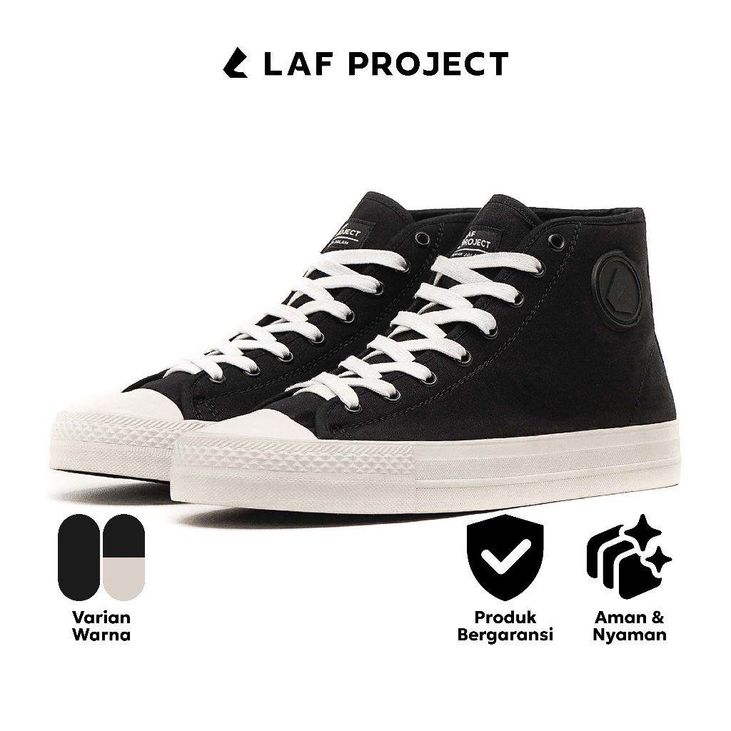 LAF Project - Sepatu Tali Vulcanized High Pria Wanita Sneakers Daily Lifestyle Casual Velox