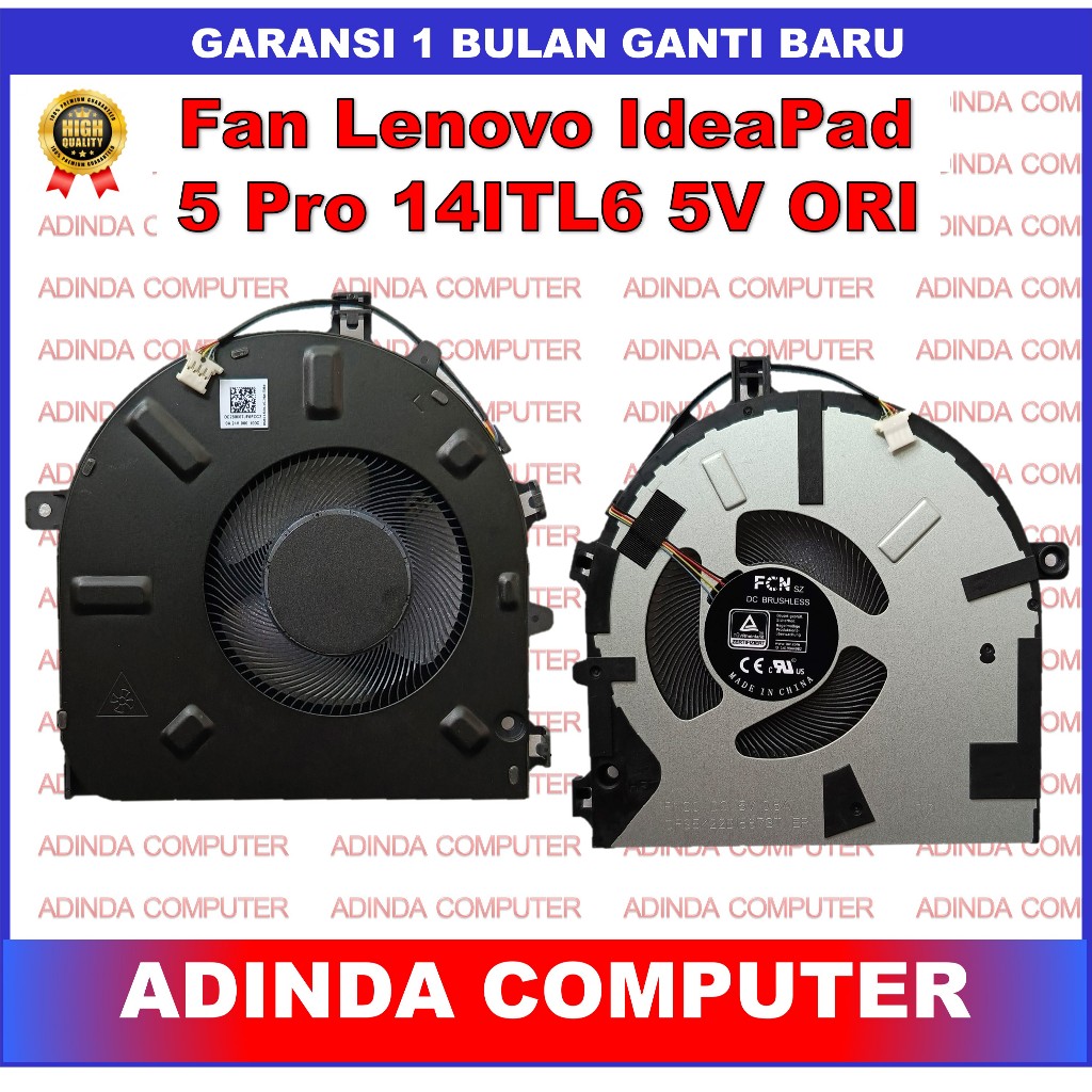 Fan Lenovo Ideapad 5 Pro 14ITL6 82L3 Pro-14ACN6 14IAP7 14ARH7 5F10S13957 5F10S13958 ORI