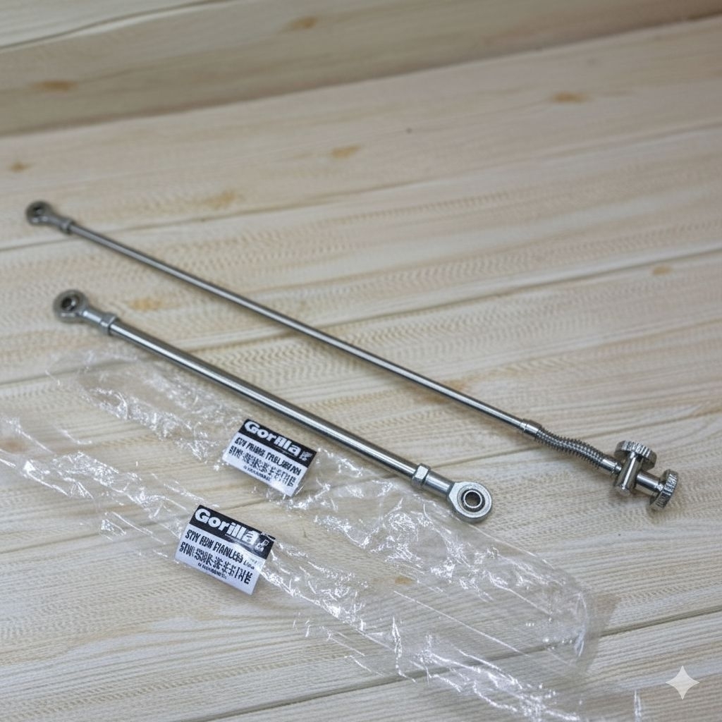 Set Stik Rem 45cm + Paha Rem Stainless Gorila PHS - Tiang Rem Belakang Anti Karat Variasi Racing