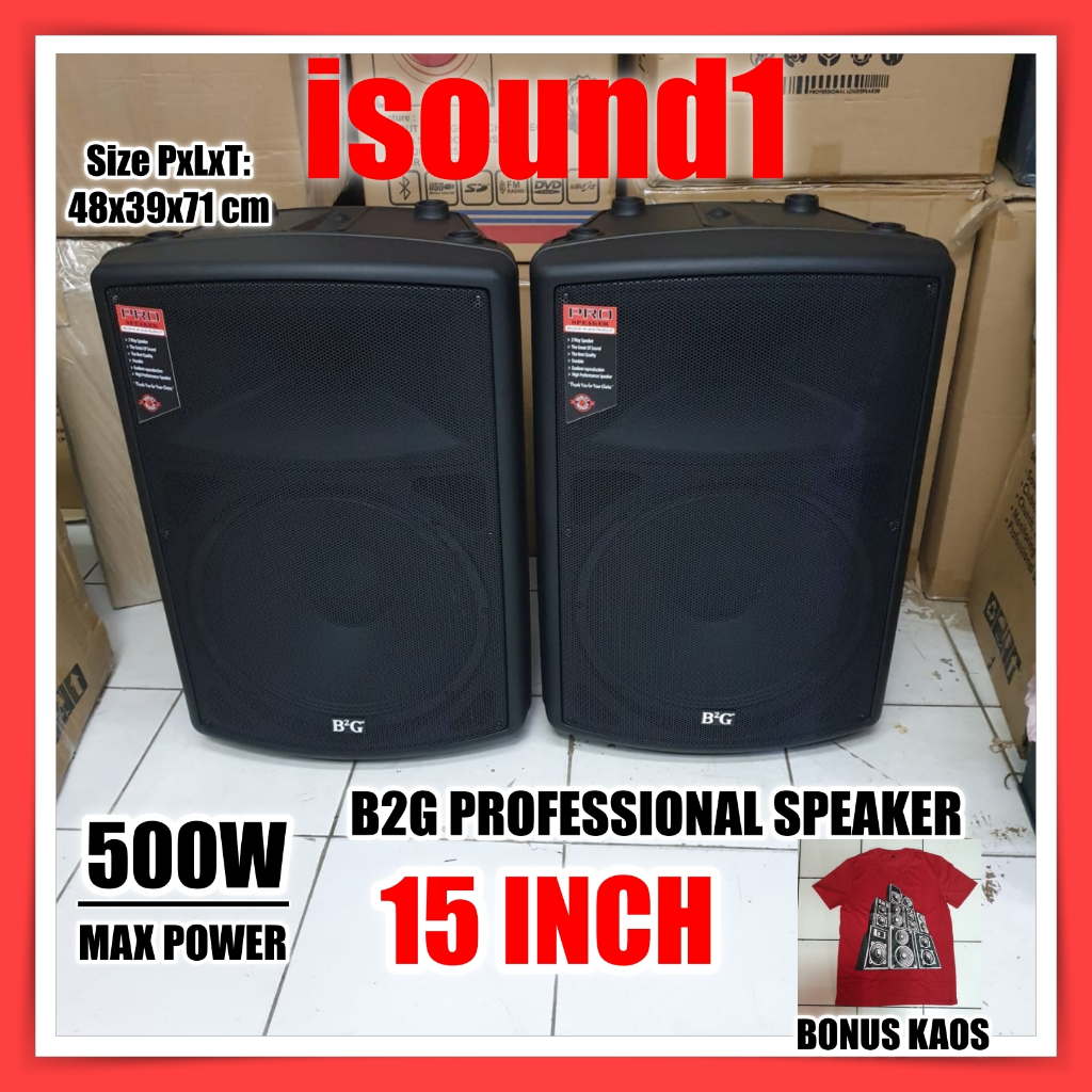 SPEAKER PASIF B2G 15 INCH 15INCH 15 IN BOX FIBER MONITOR SUARA MANTAP ORIGINAL