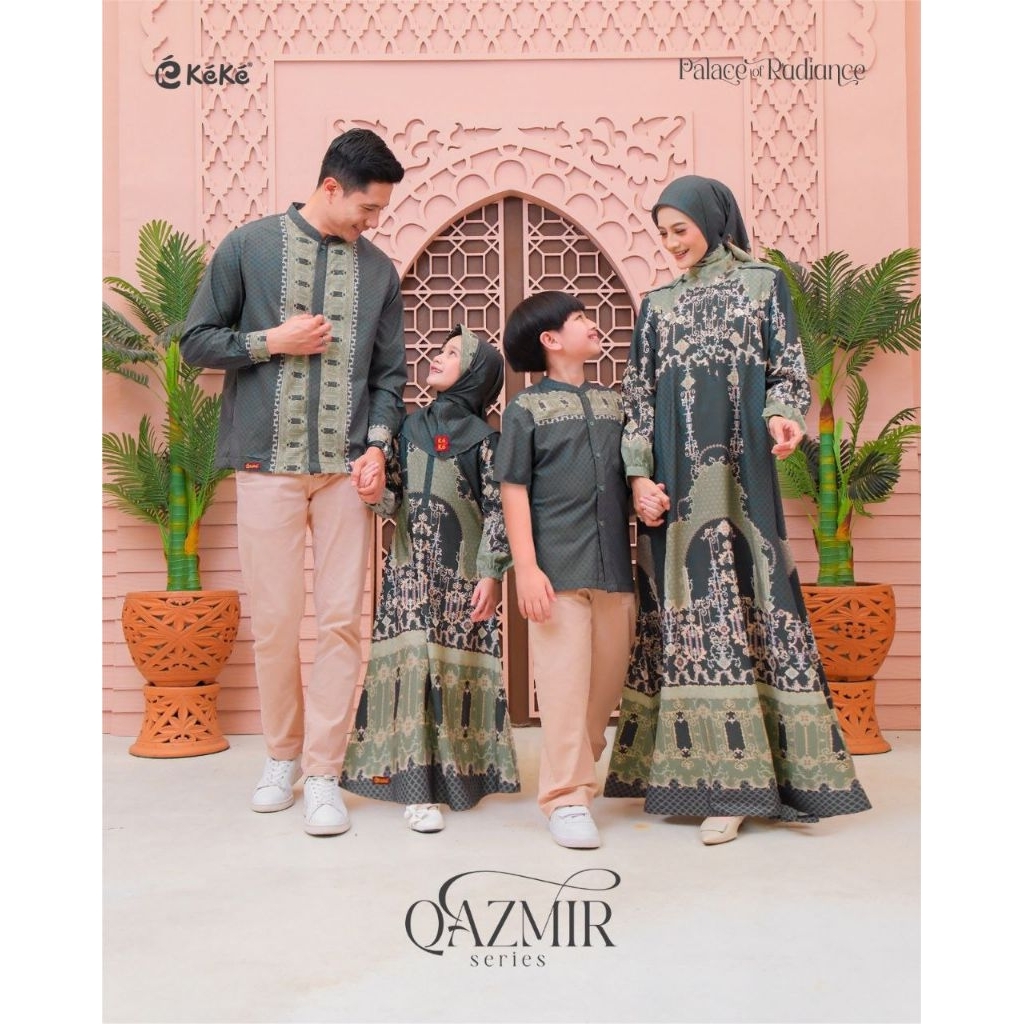 KEKE BAJU SARIMBIT KELUARGA QAZMIR PINE GROOVE  RIA RICIS/COUPLE GAMIS & KOKO MOTIF TERBARU LEBARAN 