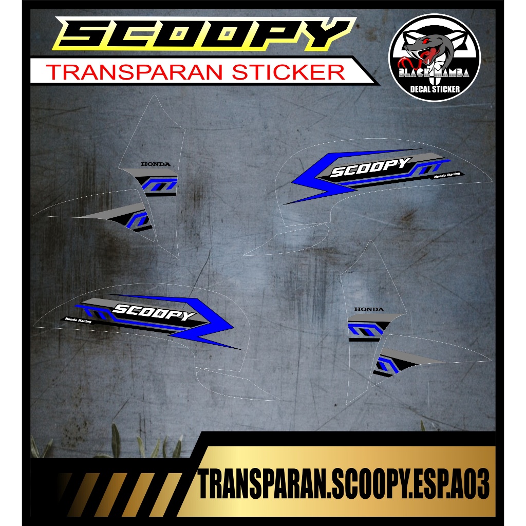 STRIPING TRANSPARAN  SCOOPY ESP  NEW STICKER TRANSPARAN LIS LIST HONDA SCOOPY ESP  CODE A03