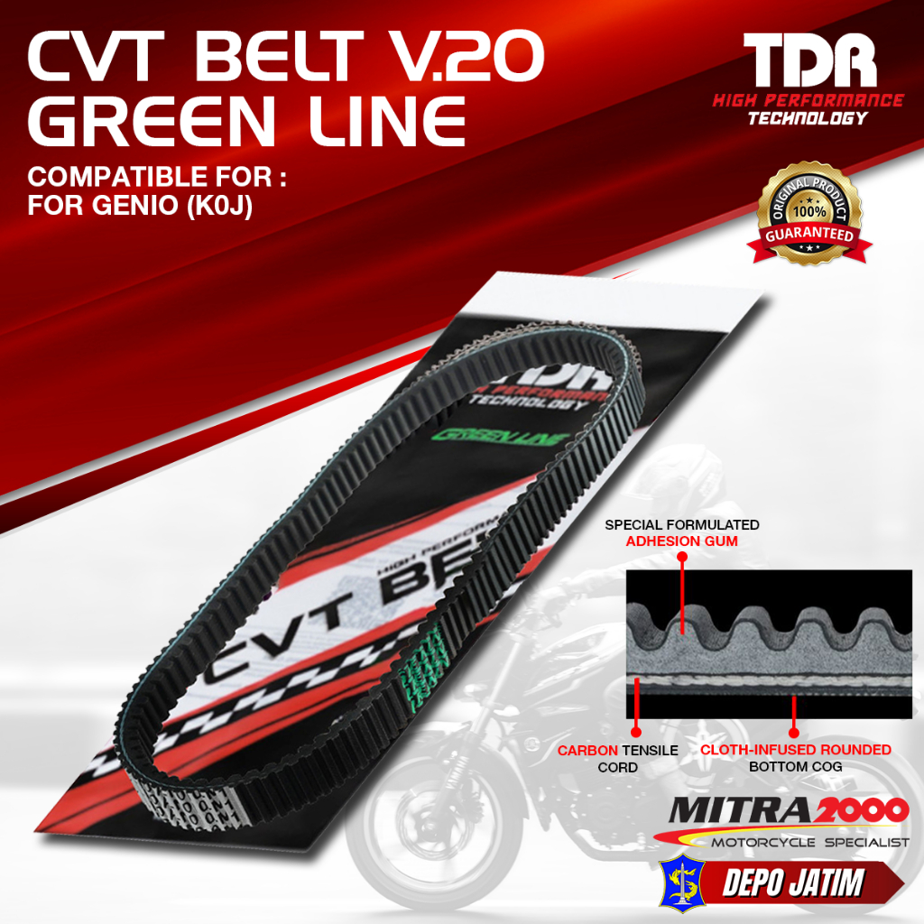 Van Belt TDR CVT Belt V.20 Green Line Genio (KOJ)