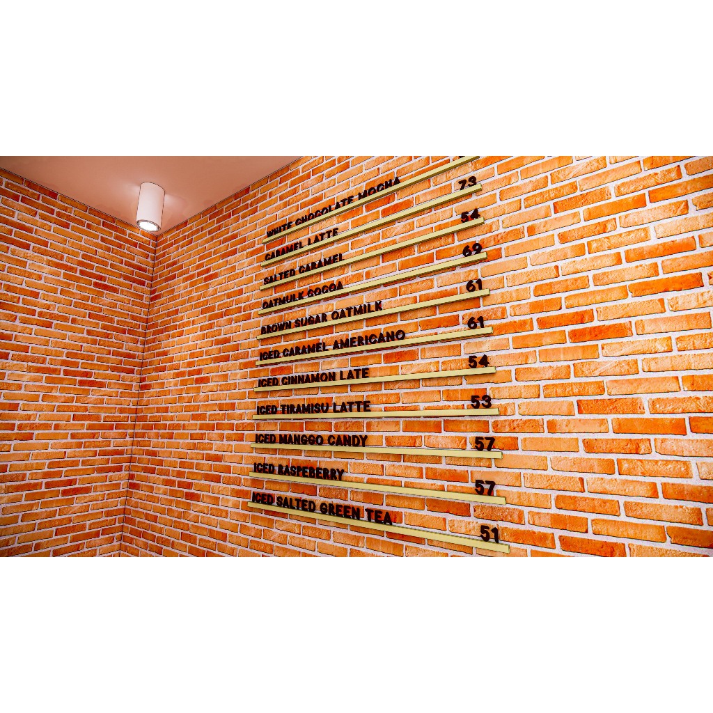 Papan Menu Cafe Kayu Dinding /Dekorasi dinding / quotes personal / Huruf