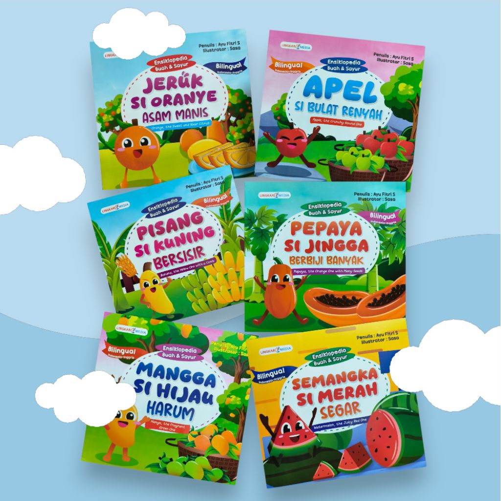 Paket Isi 6 Buku Cerita Anak Seri Ensiklopedia Buah_Lingkar Media