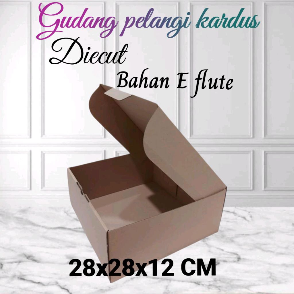 KATDUS/KARTON/BOX UK.28x28x12 CM...MODEL KARDUS PIZZA/DIECUT