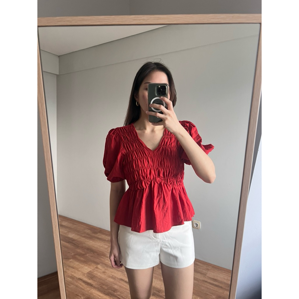 CLARYN x Alicia Yudos Red Top Preloved