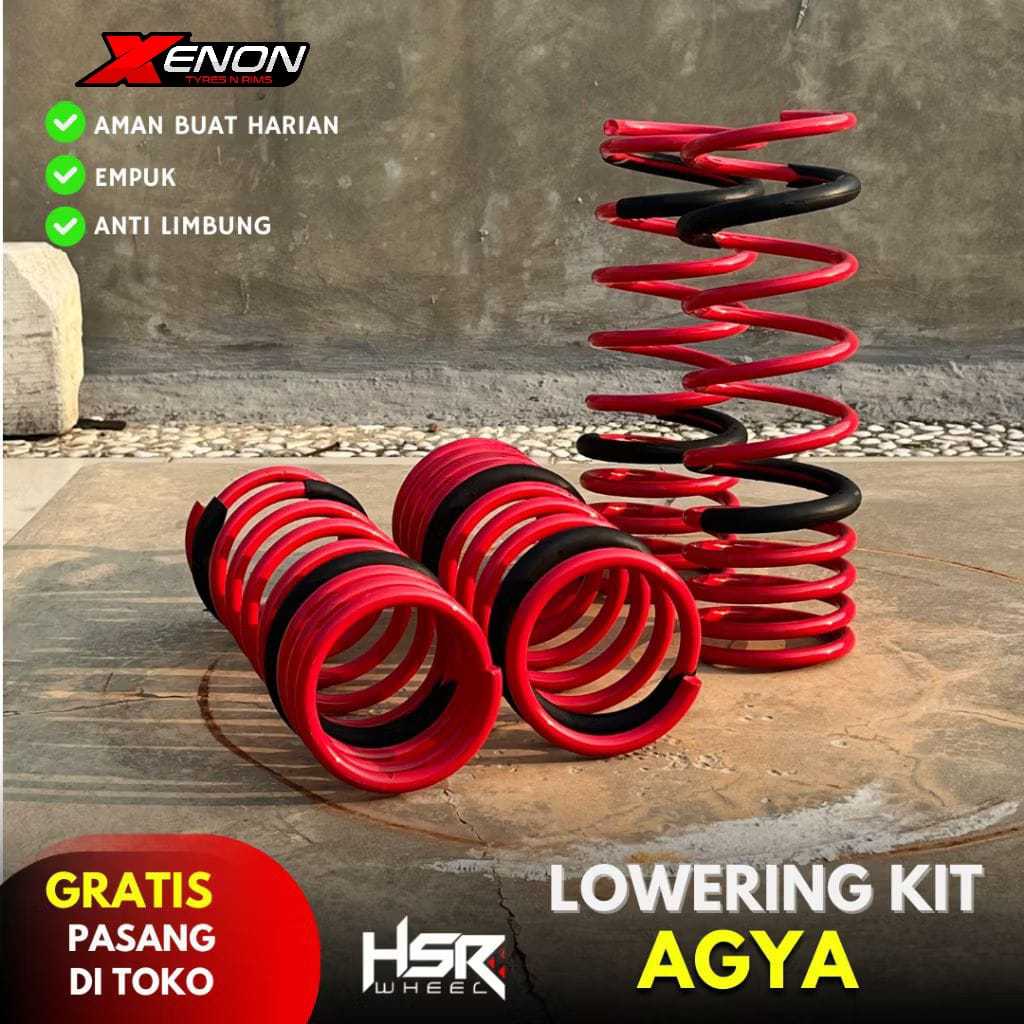 Per Mobil Ceper Custom Untuk Toyota Agya || LOWERING KIT HSR RED TOYOTA AGYA 2014 - 2022