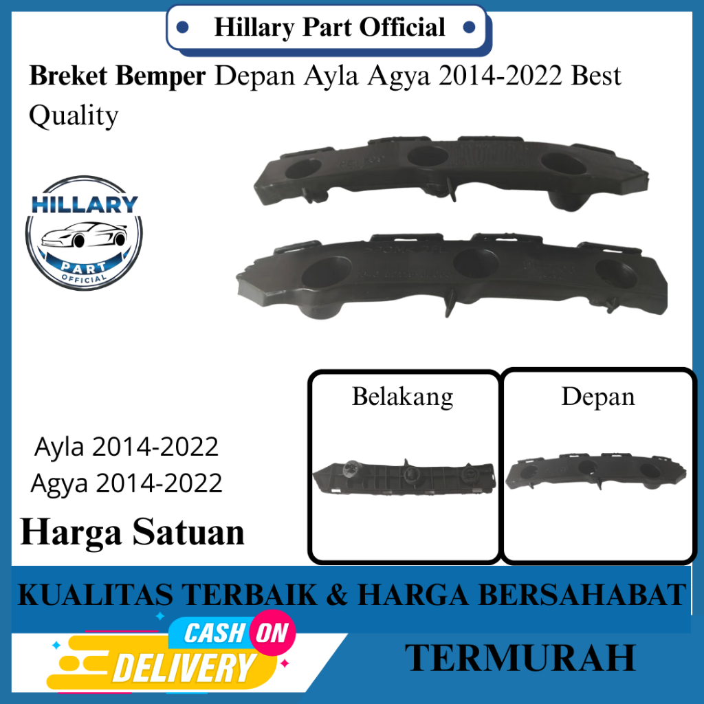 Breket Bemper Depan Ayla Agya 2014-2022 Tanpa Baut