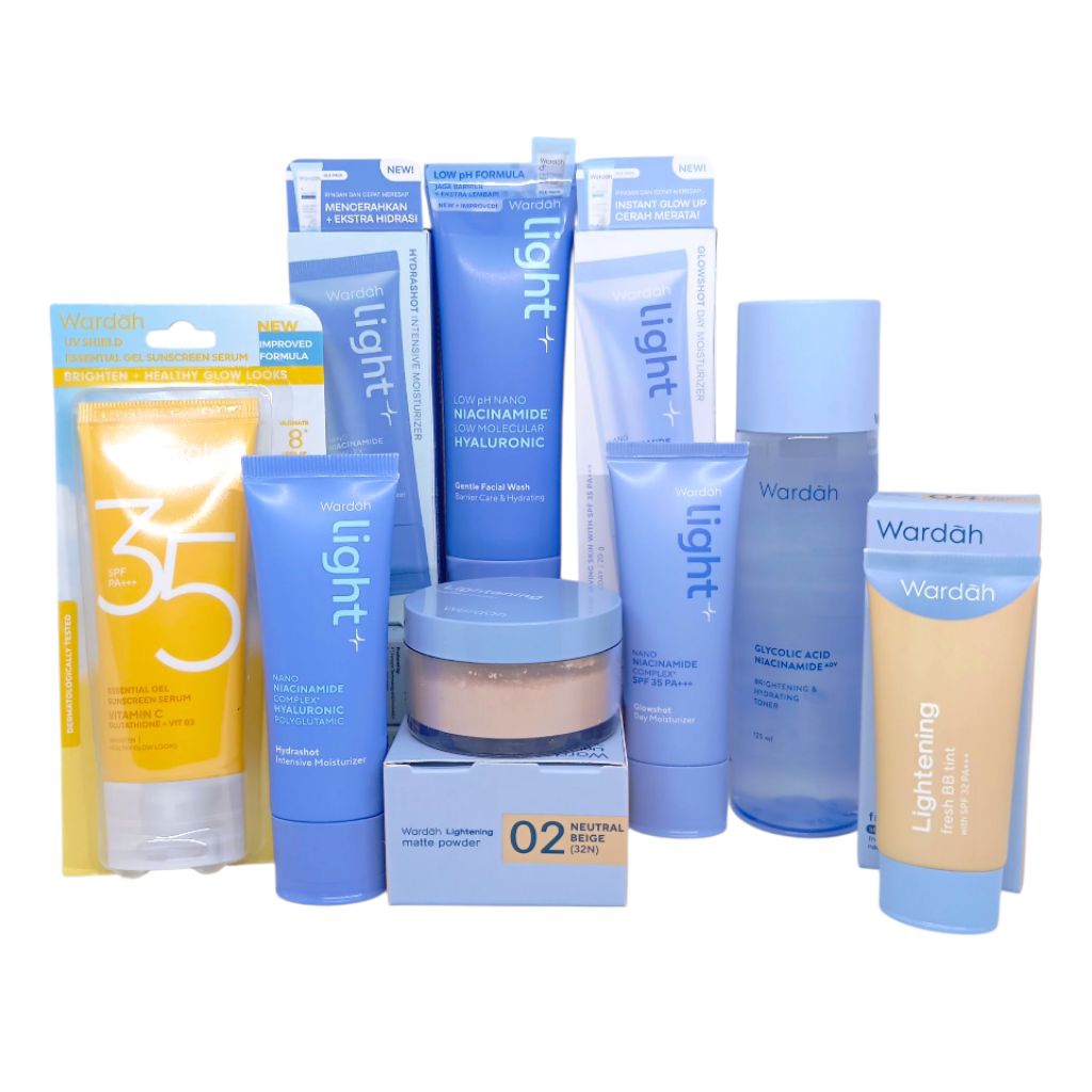 Paket Wardah Light+ Nano Niacinamide Murah/ Wardah Paket Pencerah/ Wardah Paket Hemat/ Skincare Pemu