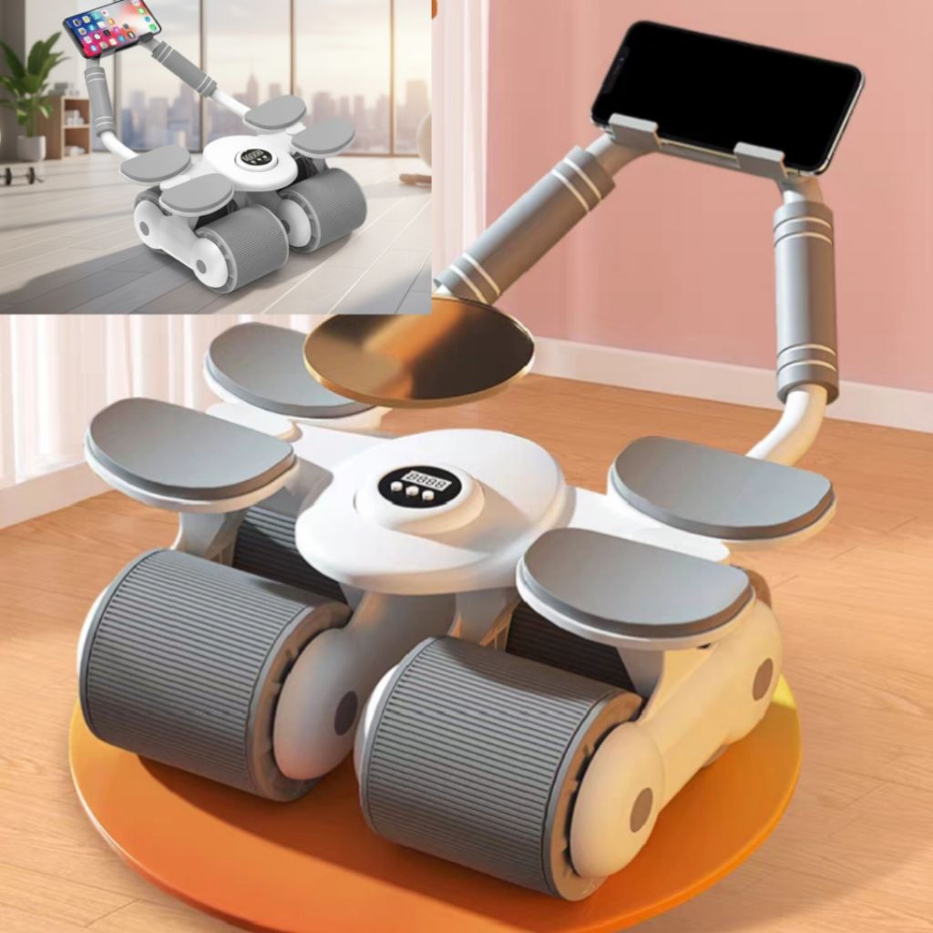 (PRELOVED) Ab Roller Wheels Plank/Ab Wheel Rebound Automatic/Alat Push Up/Alat Sit Up