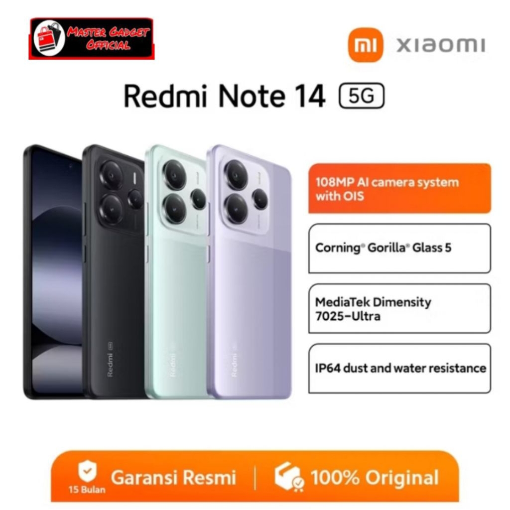 hp xiaomi note 14 5G 8gb 256gb Garansi resmi 1 Tahun