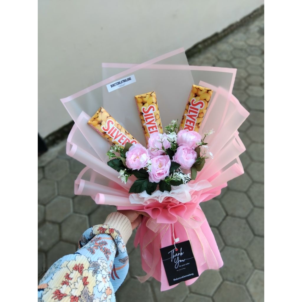 Buket cokelat silverqueen