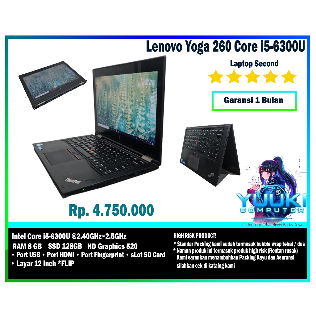 Laptop Lenovo Yoga 260 Core i5-6300U