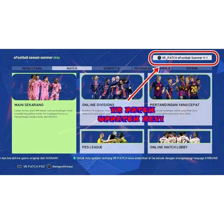 UPDATE V1 ONLY VR PATCH 2026 SUMMER PS3