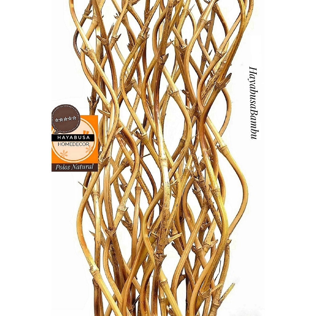 10 Btg Bambu Ulir Natural Bambu Polos Murah 170cm Perlengkapan Rumah Bunga Dekorasi