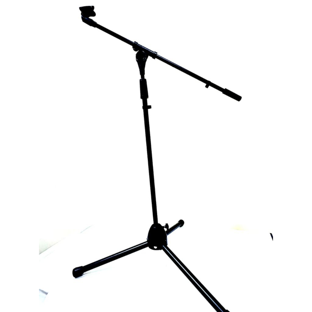 STAND MIC TINGGI - STAND MIC PANJANG BAHAN BESI WARNA HITAM