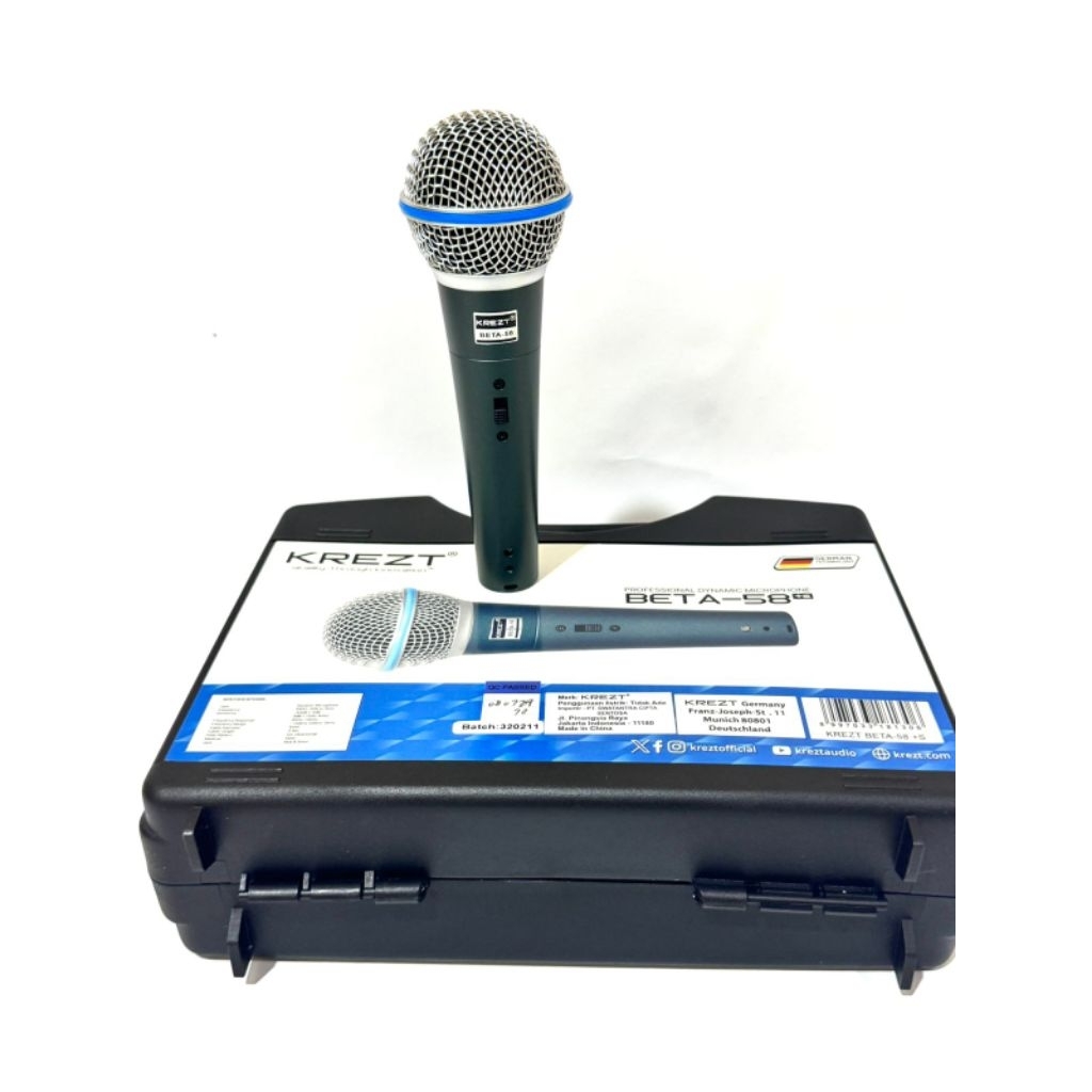 Mic kabel Beta 58 KREZT Original - MICROPHONE DYNAMIC BETA 58 KREZT ORIGINAL