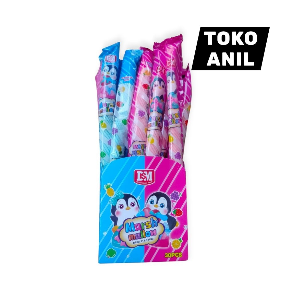 MARSHMALLOW BEAR, marshmallow panjang isi 30 pcs
