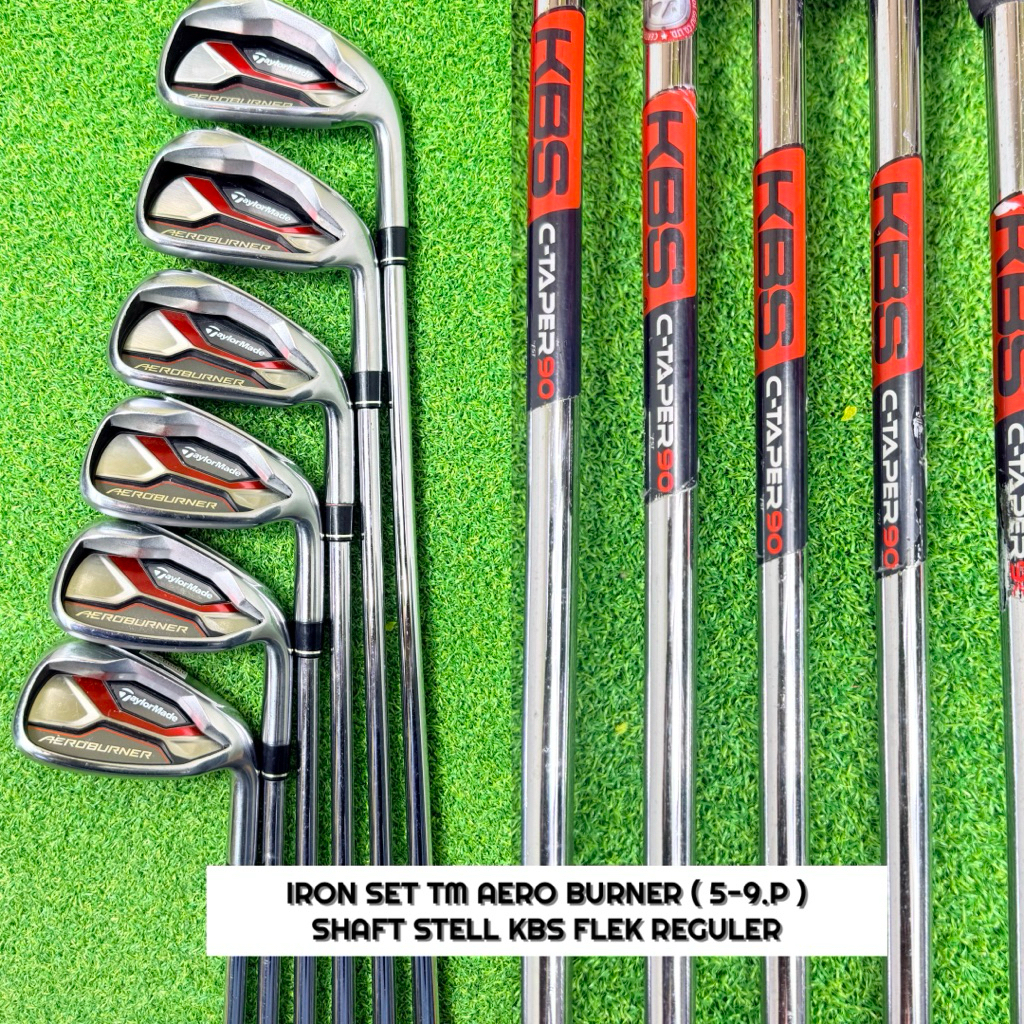 Stick Golf Man Iron Set Golf Bekas Original Taylormade Aeroburner Shaft Steel KBS Flek Reguler