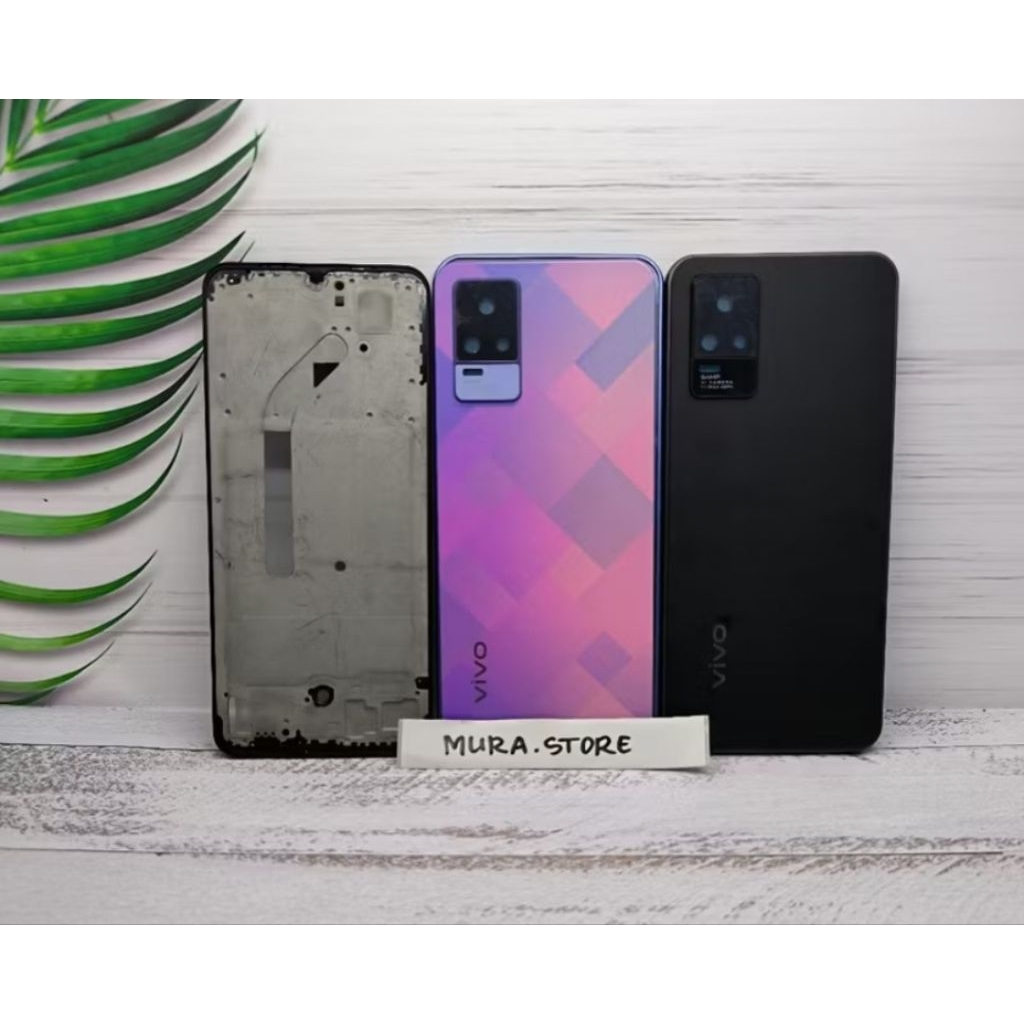 kesing housing casing backcover full set Vivo v21 4g  / Vivo v21e frame + Bezel + backdoor