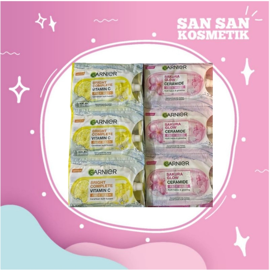 Garnier Foam Sachet 1 Renteng (isi12) 9ML Sakura / Bright Complete