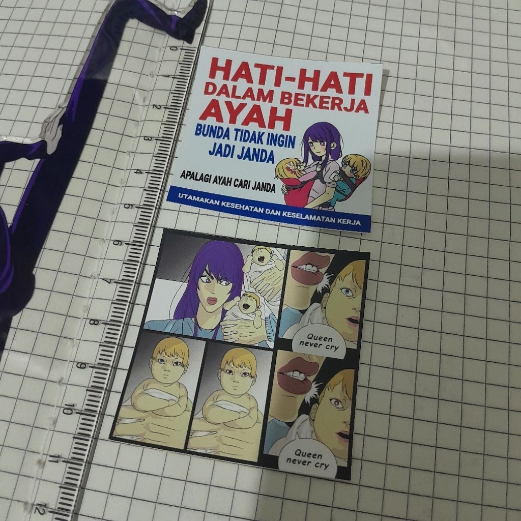 [1pcs] Stiker Oshi no Ko parodi Ai Hoshino Aqua Hoshino Ruby Hoshino Stiker/ Sticker Oshi no Ko paro