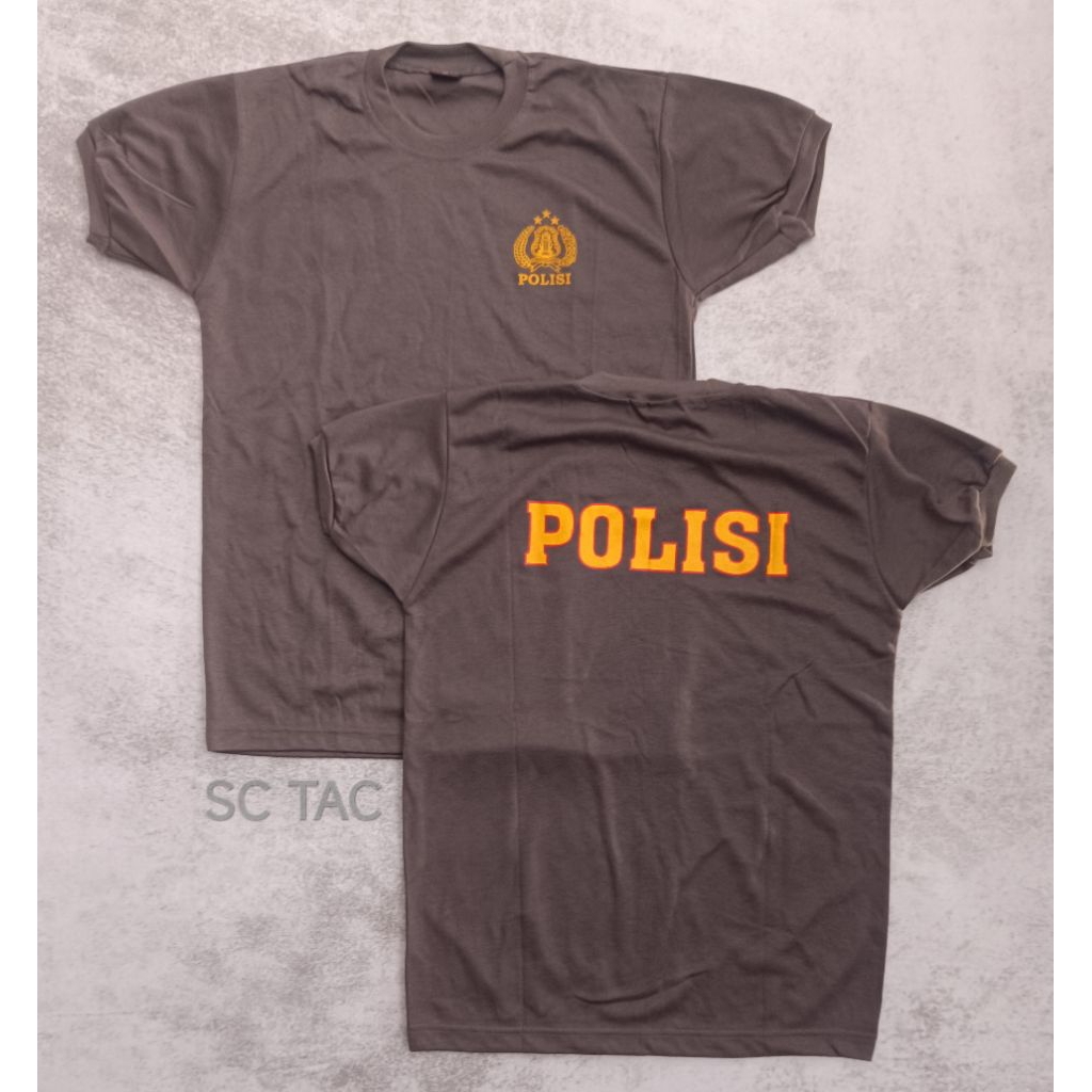 Kaos Pendek Coklat Polisi/ Kaos BDO Polisi/Kaos Dalam Polisi